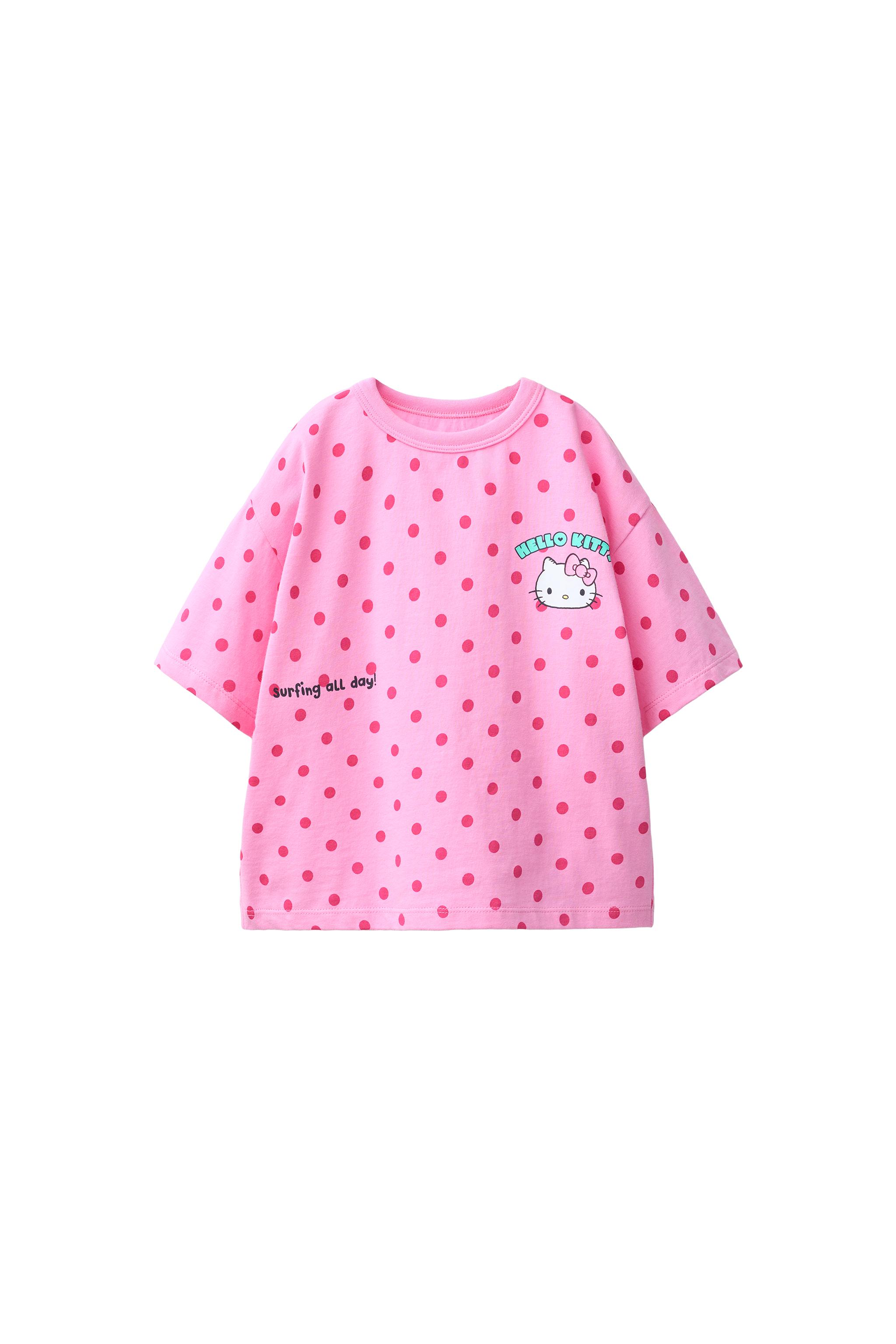 ドットサーフハローキティ©サンリオ Tシャツ - ピンク | ZARA Japan / 日本