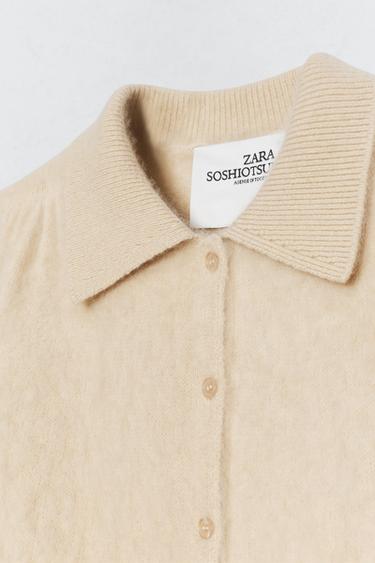 SOSHIOTSUKI X ZARA WOOL POLO COLLAR JACKET - Sand by Zara - Image 4