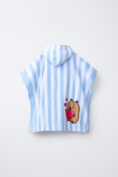 STRIPED CAPYBARA CAPYFUN © PONCHO TOWEL - Blue by Zara - Image 1