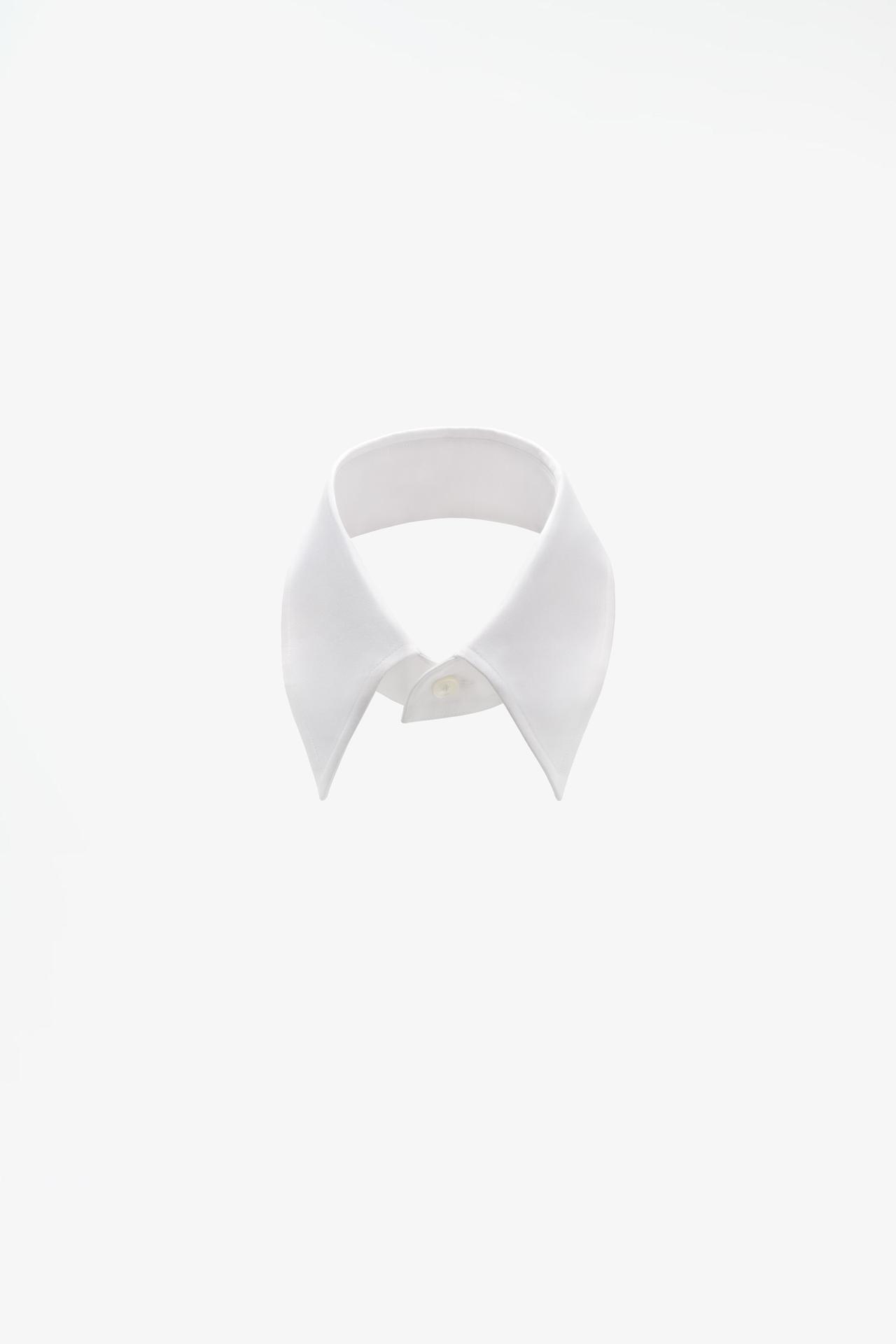 LIMITED EDITION POPLIN SHIRT COLLAR — White