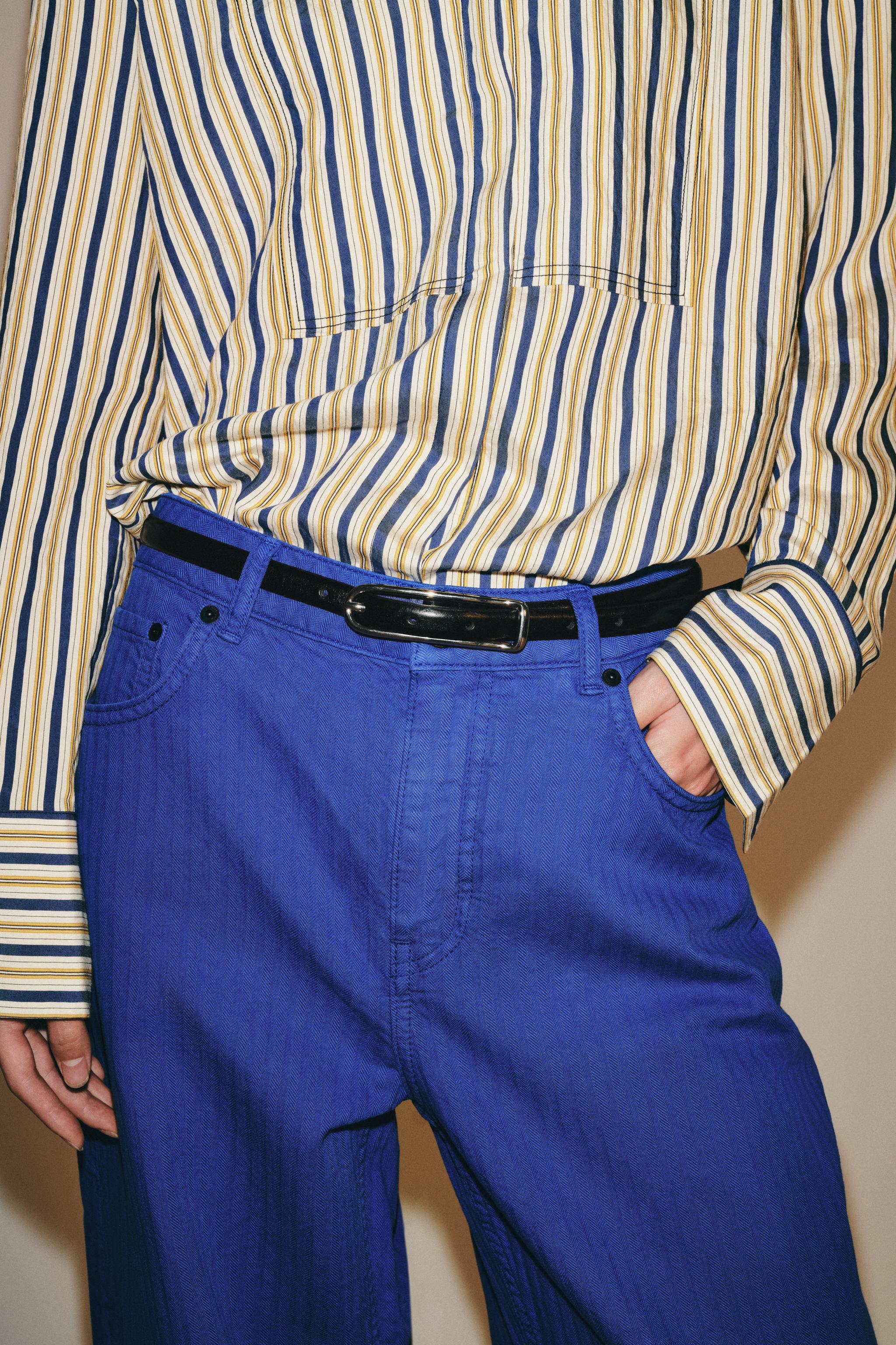 100% LEATHER SKINNY BELT