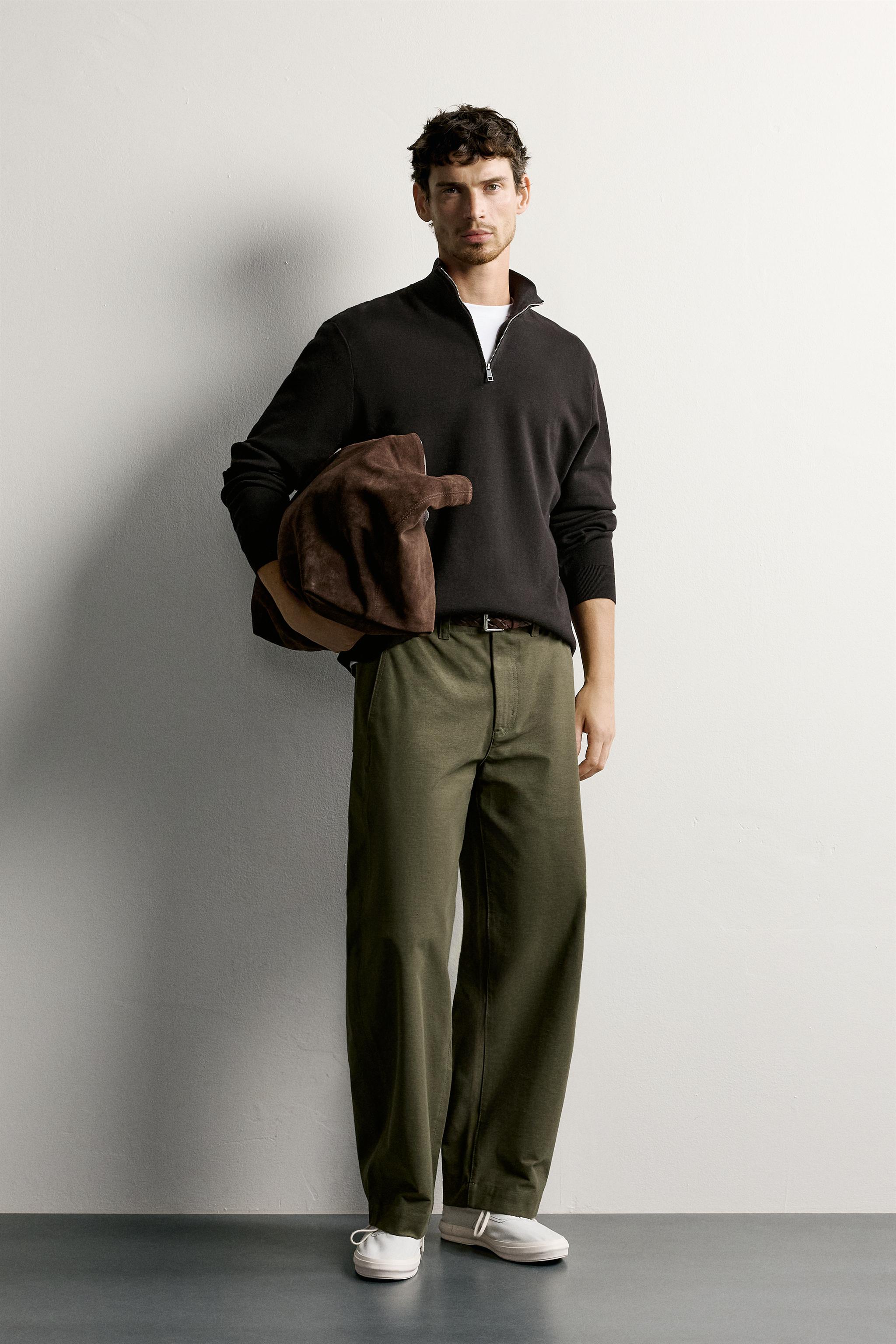 REGULAR FIT QUARTER-ZIP SWEATER