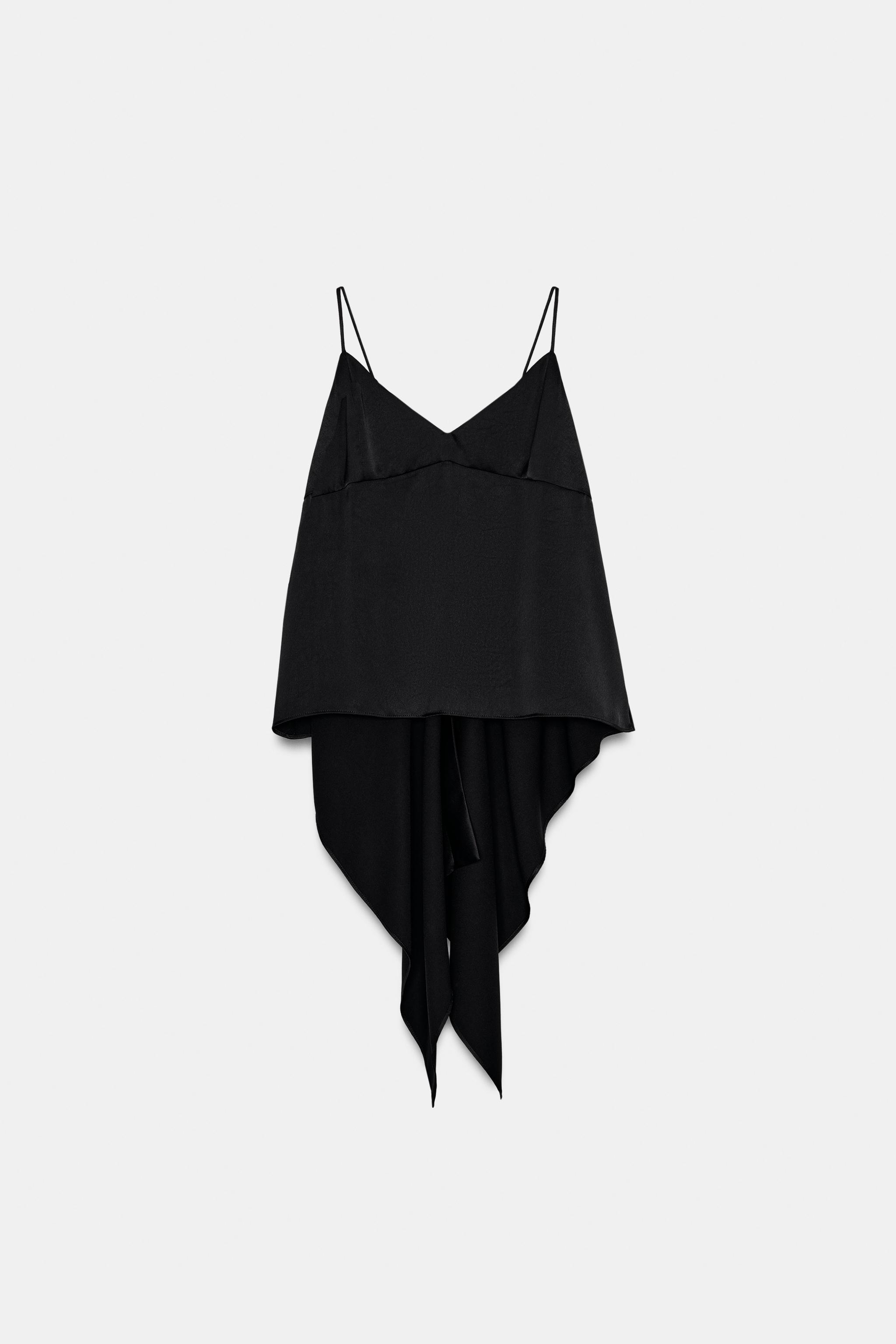 ASYMMETRIC SATIN EFFECT CAMISOLE
