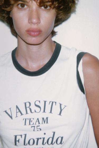 SLOGAN SLUB T-SHIRT - Oyster-white by Zara - Image 8