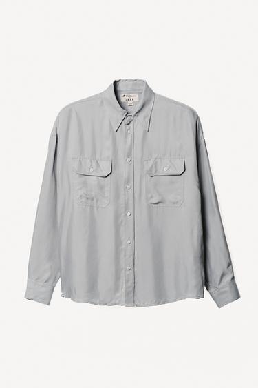 CAMISA FLUIDA CUPRO - VISCOSE WILLY CHAVARRIA X ZARA - Azul-lavado da Zara