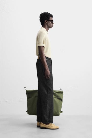 SILK-LINEN KNIT POLO SHIRT - Beige by Zara - Image 3