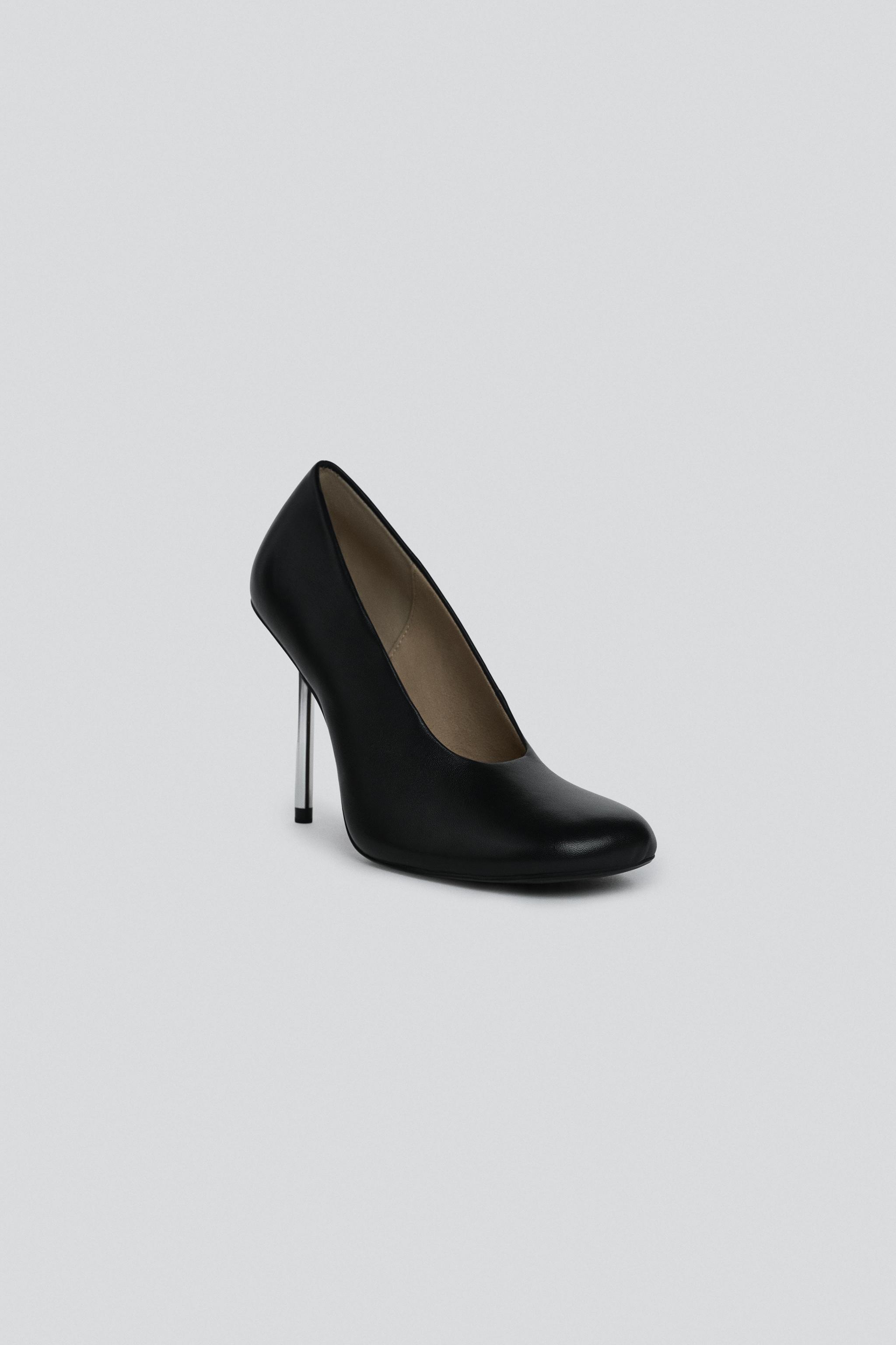 LIMITED EDITION LEATHER METALLIC HEEL SHOES