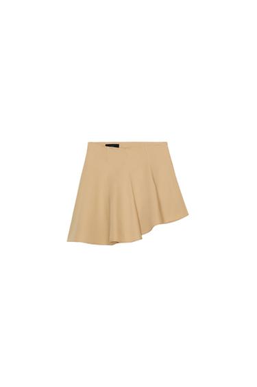 アシンメトリーミニスカートゴールデンブラウンZaraのアシンメトリーミニスカート - ゴールデンブラウン 