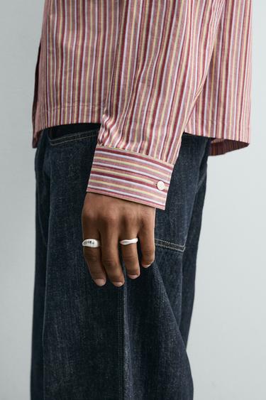 PACK 2 ANÉIS METÁLICOS COMBINADOS SAMUEL DE SABOIA X ZARA - Prata da Zara - Imagem 0