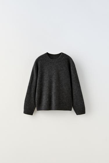 СВИТЕР ИЗ 100% КАШЕМИРА — АНТРАЦИТОВО-СЕРЫЙ от Zara — изображение 0
