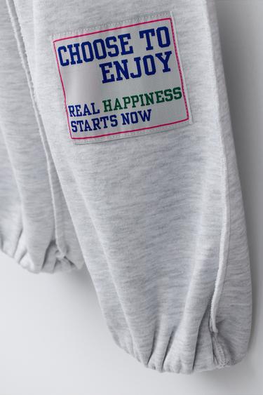 PANTALON DE JOGGING RELAXED À BORD FRANC - Gris chiné de Zara - Image 3