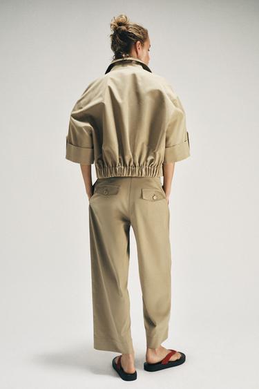 SHORT SLEEVE TRENCH COAT - camel by Zara - Image 2