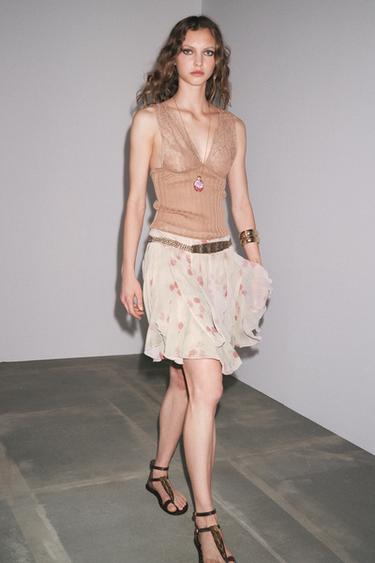 PRINTED RUFFLE SKIRT - Printed by Zara - Image 0