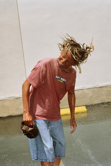 SURF PRINT T-SHIRT - Pink by Zara