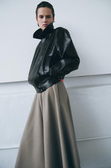 ZW COLLECTION LEATHER EFFECT JACKET - Black by Zara - Image 5