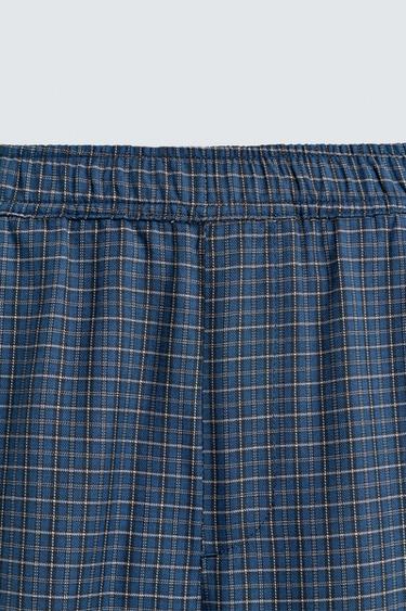 CHECK BAGGY FIT TROUSERS - Light blue by Zara - Image 7