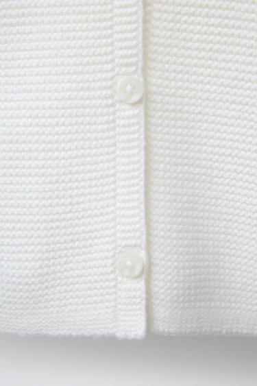 PULL EN MAILLE AVEC POCHE - Écru clair de Zara - Image 3