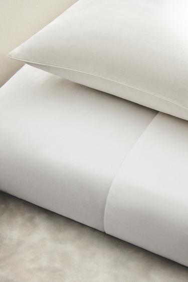 DRAP-HOUSSE SATIN | 40 CM DE HAUT (500 FILS) - Blanc de Zara - Image 1