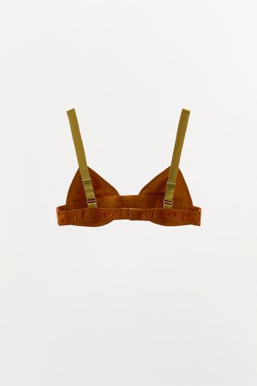 DREIECKS-BH MATERIALKOMBINATION - Orange von Zara