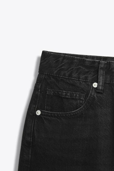 TRF HIGH-WAIST WIDE-LEG JEANS - Black by Zara - Image 8