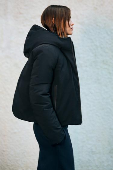 ANORAK À CAPUCHE DÉPERLANT COUPE-VENT - Noir de Zara - Image 3