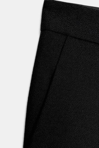 Zara LIMITED EDITION WOOL BLEND PLEATED PANTS - Black