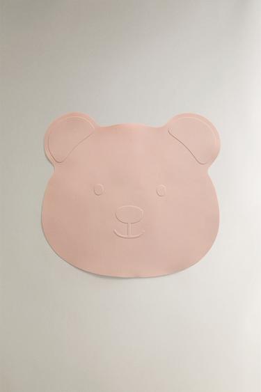 KIDS' BEAR SILICONE PLACEMAT - Pink by Zara - Image 0