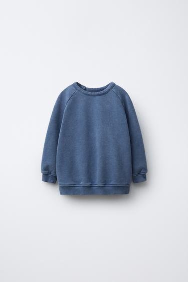WASHED-EFFECT SWEATSHIRT - Blue by Zara - Image 0