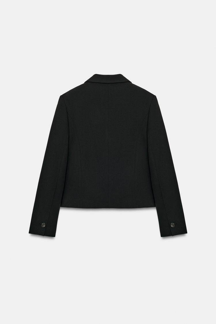 Blazer cropped con pinzas 6