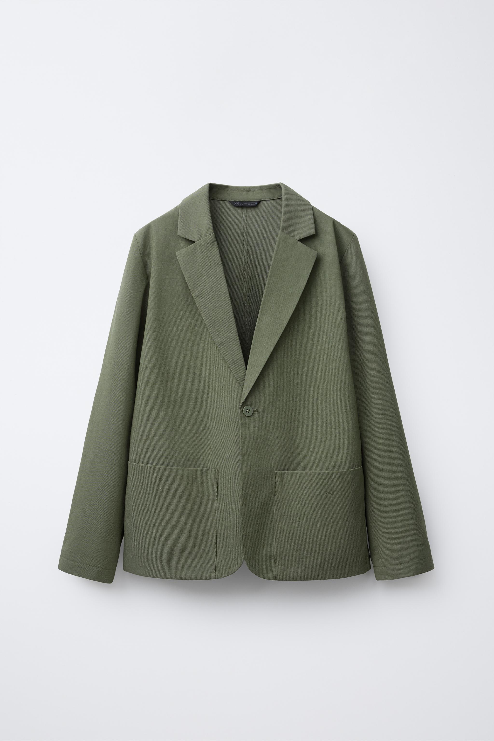 LOOSE-FITTING BLAZER Light khaki ZARA Australia