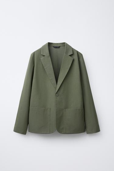 SPLÝVAVÉ SAKO - Světlá khaki od Zara