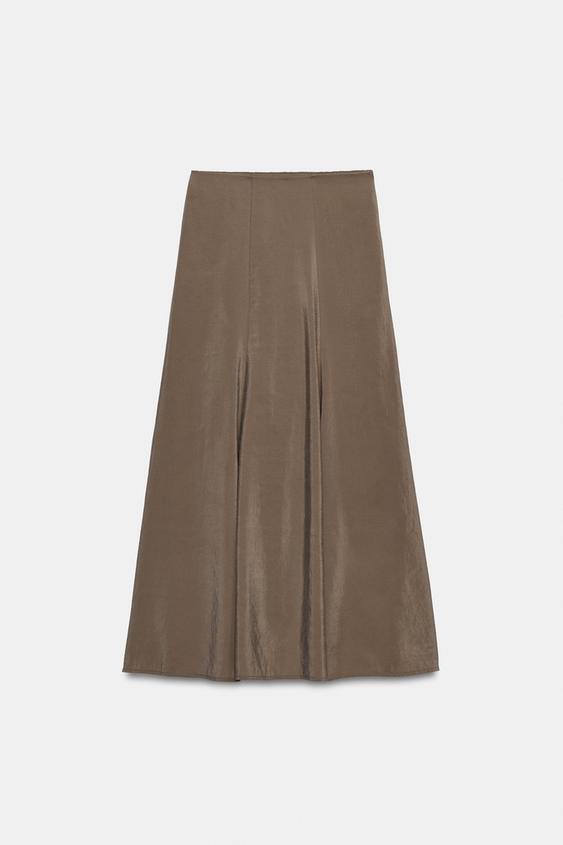 FLOWY LONG SKIRT - Chocolate by Zara - Image 0