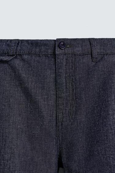 PANTALON REGULAR FIT LÉGER - Bleu / Indigo de Zara - Image 7
