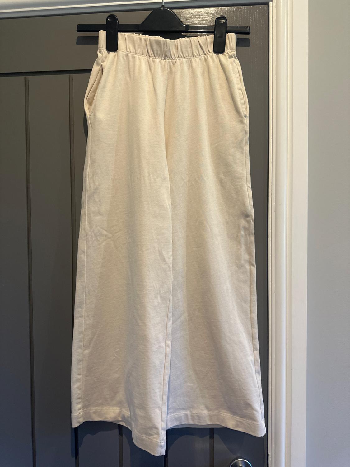 PLAIN WIDE-LEG TROUSERS