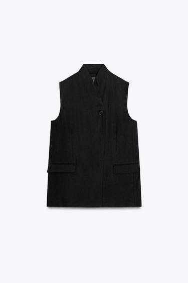 WAISTCOAT AND TROUSERS SET - Black by Zara