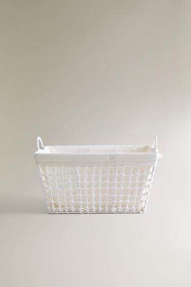 HAMPER WITH FABRIC LINING - Ivory by Zara - Image 0