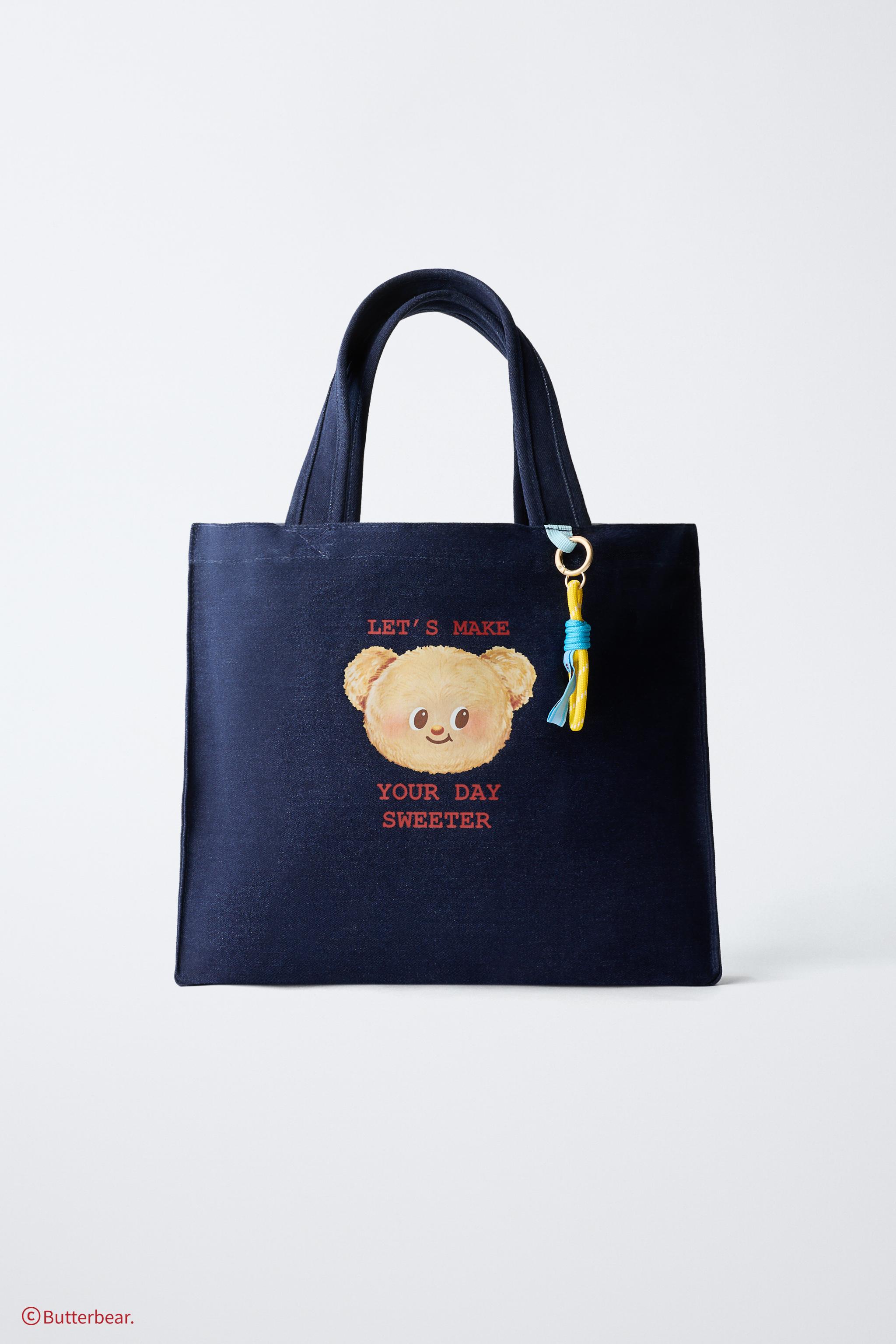 ZARA BUTTERBEAR ショッパー　バターベア SHOPPER DENIM BUTTERBEAR © - マルチカラー | ZARA Japan / 日本