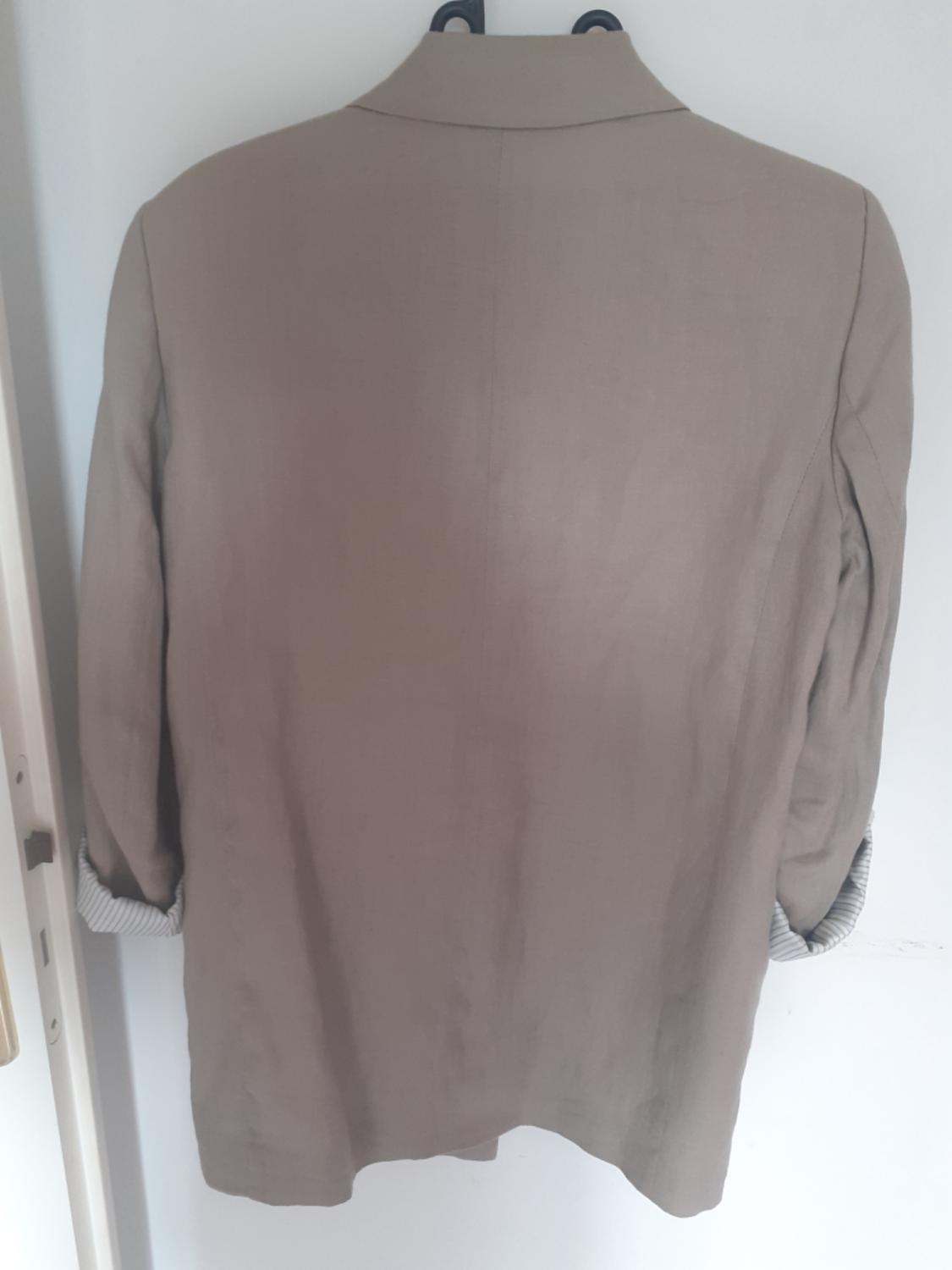 LINEN BLAZER WITH PRINTED CUFFS - Image 4