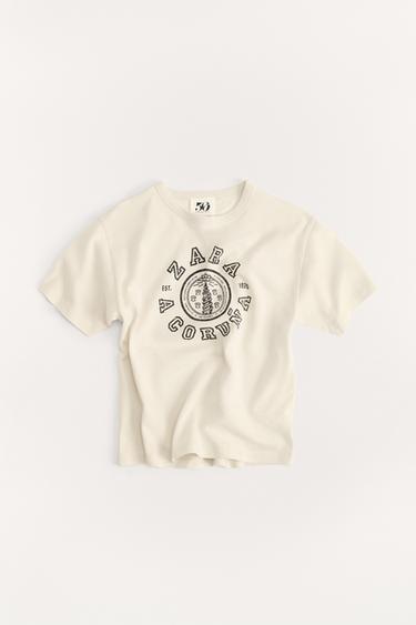 6-14 YEARS/ VARSITY 50TH ANNIVERSARY T-SHIRT - Ecru by Zara