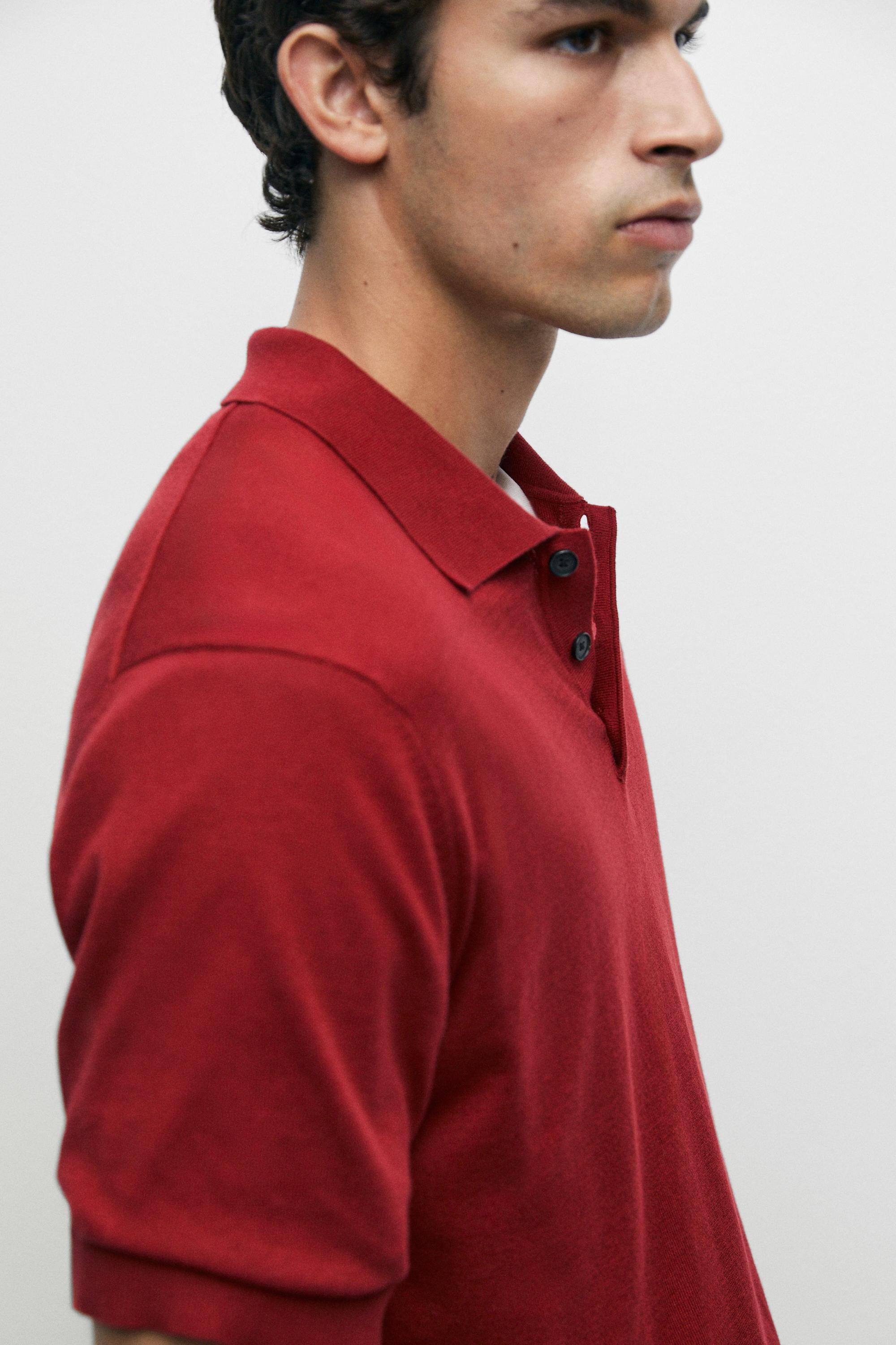 100% cotton knit short sleeve polo shirt