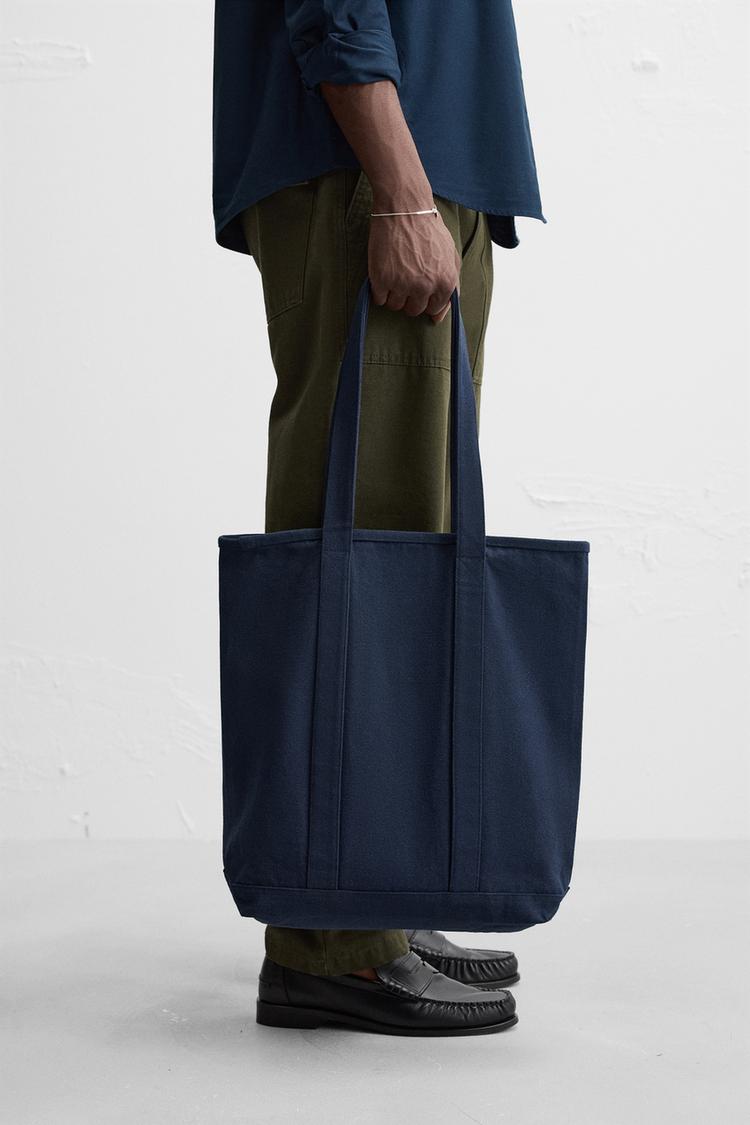 Bolsos Zara Shopper Bolso Zara Shopper BOLSO SHOPPER TEJIDO Azul