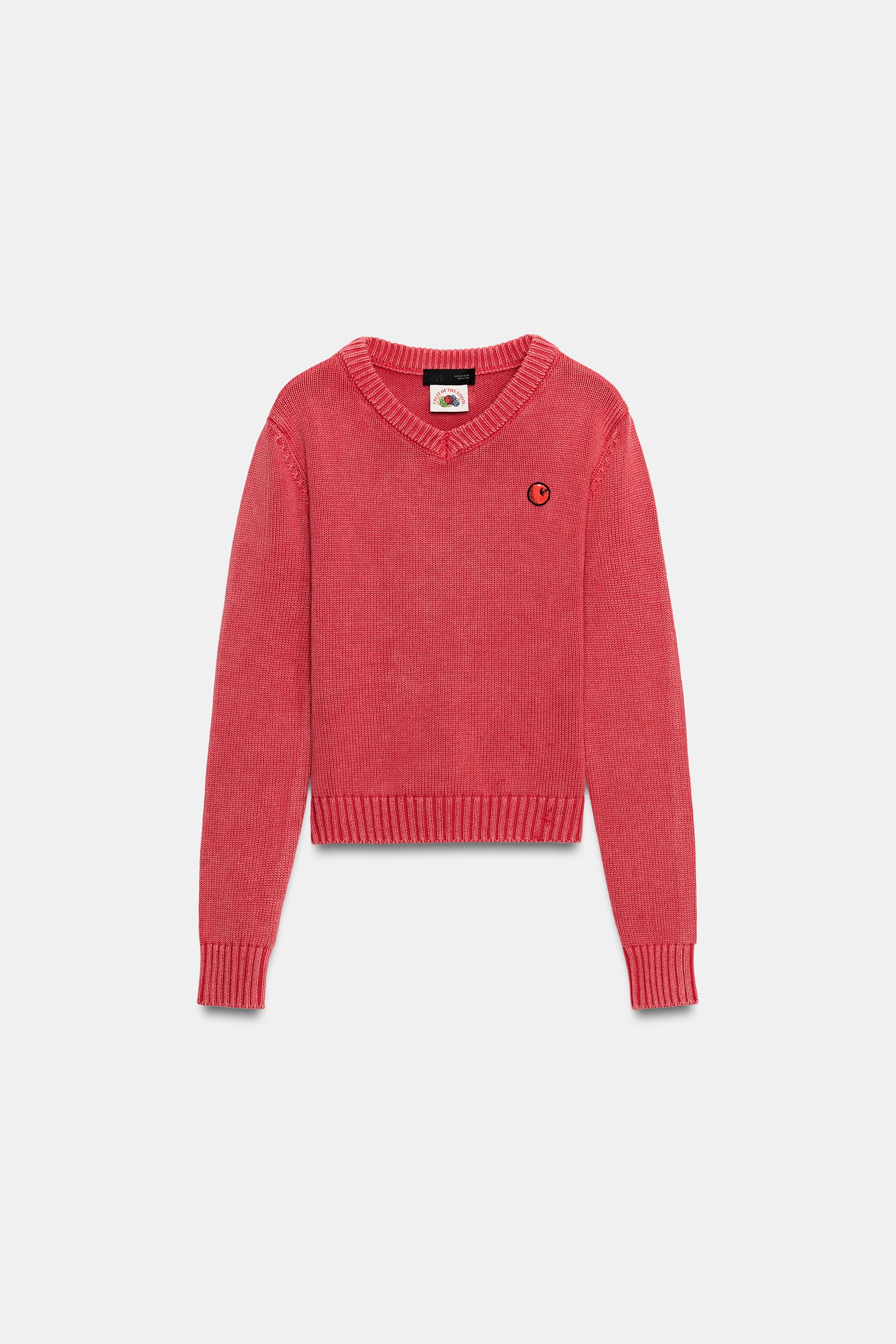 PULL EN MAILLE À COL V FRUIT OF THE LOOM™
