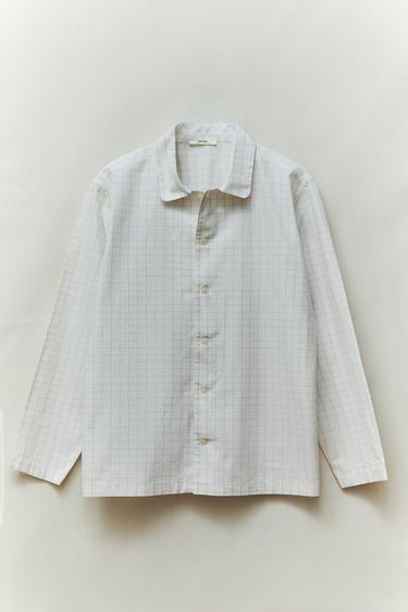 CHECK SHIRT - Oyster-white by Zara - Image 5