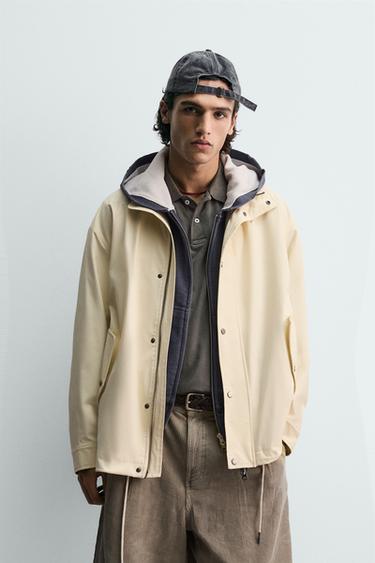 TECHNICAL RELAXED FIT PARKA - Ecru / Black by Zara