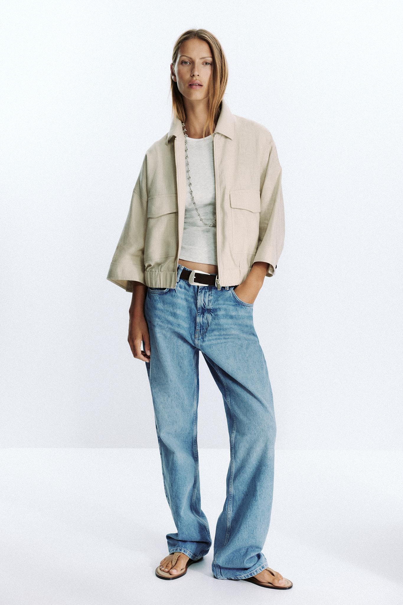 ジャケット・アウター Zara (Women)Jacket Zara Utility Jacket Womens XS Washed Grunge Distressed