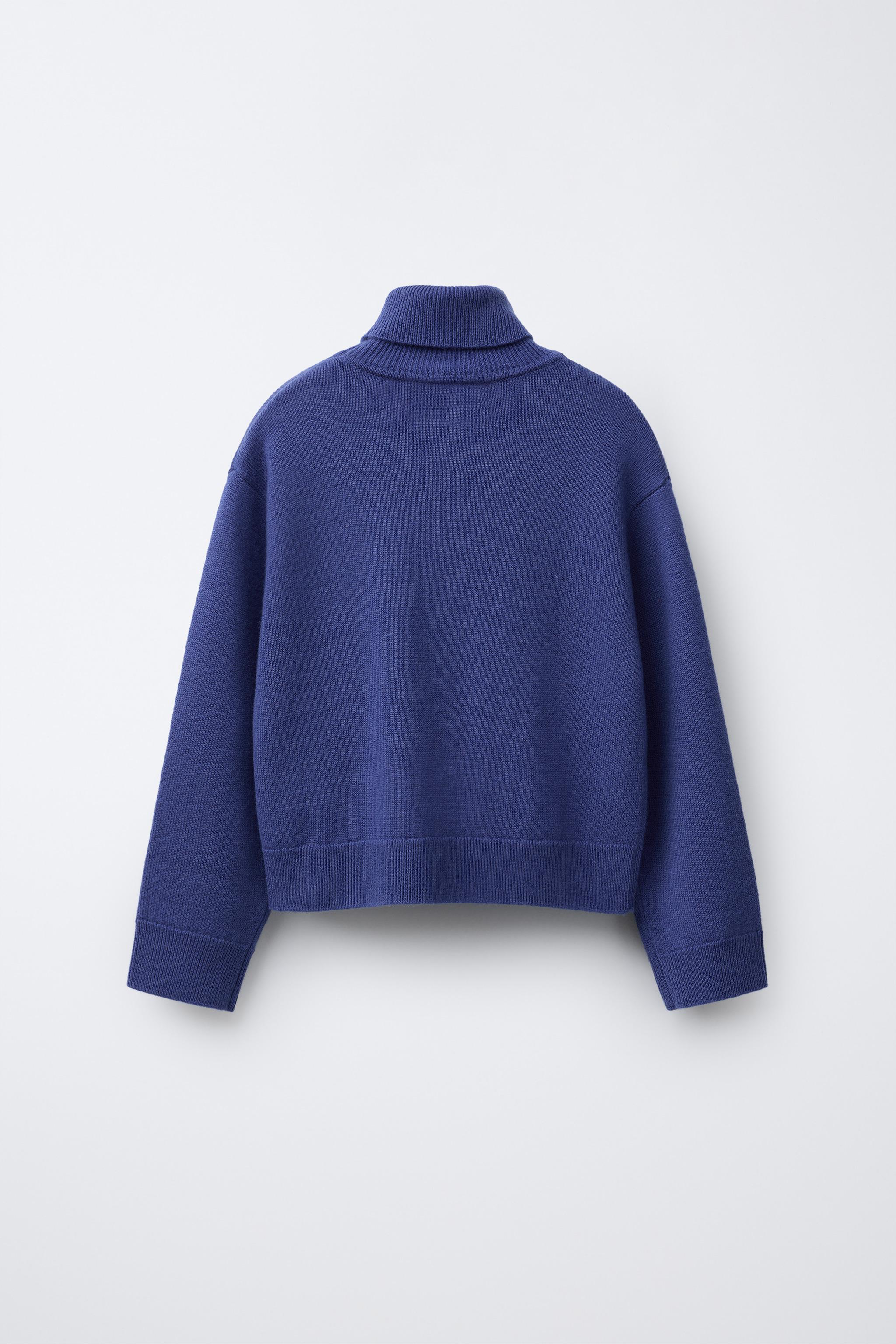 タートルネックセーター 100%ウール - 濃青 | ZARA Japan / 日本