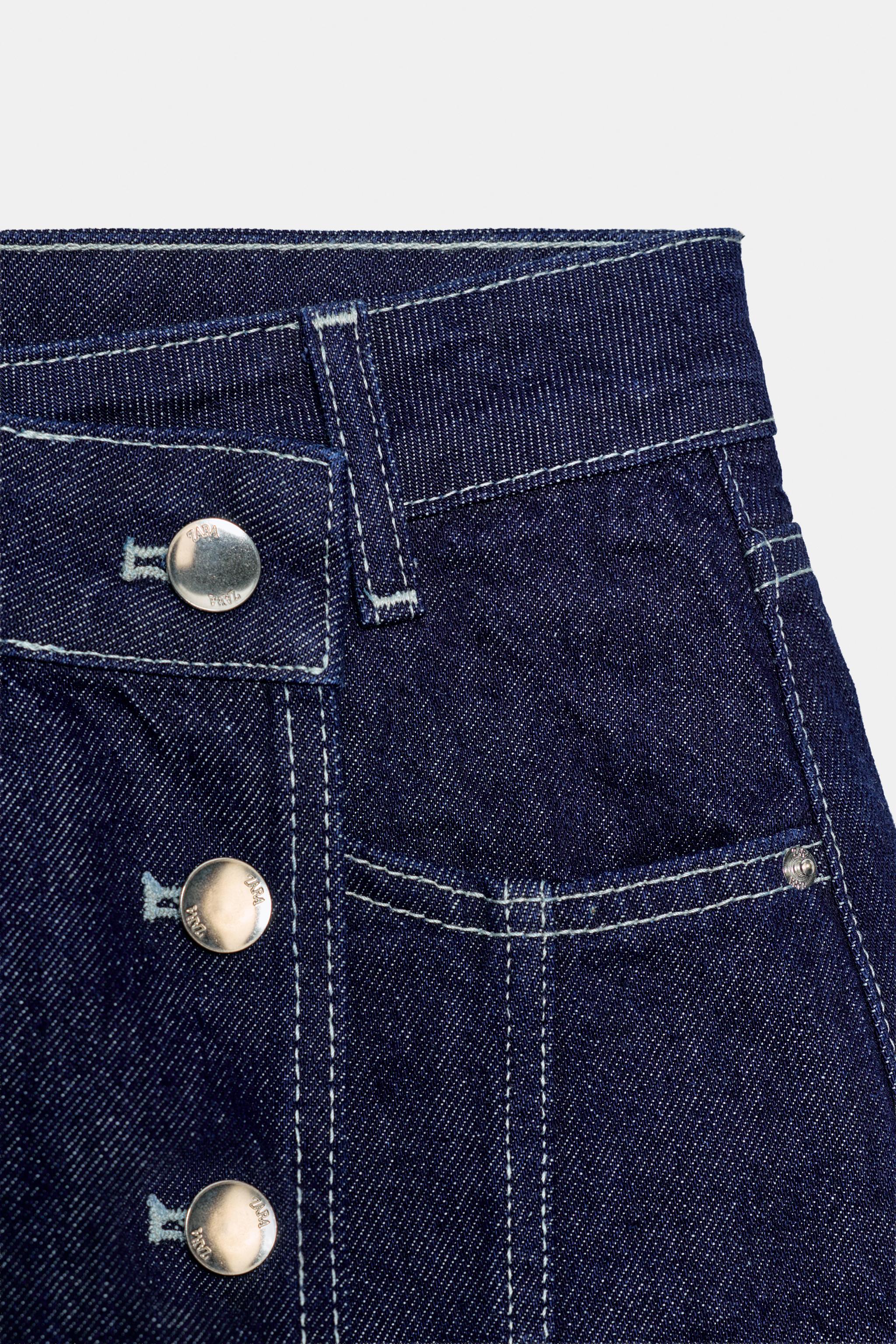 JUPE-PANTALON Z1975 EN JEAN CROISÉE