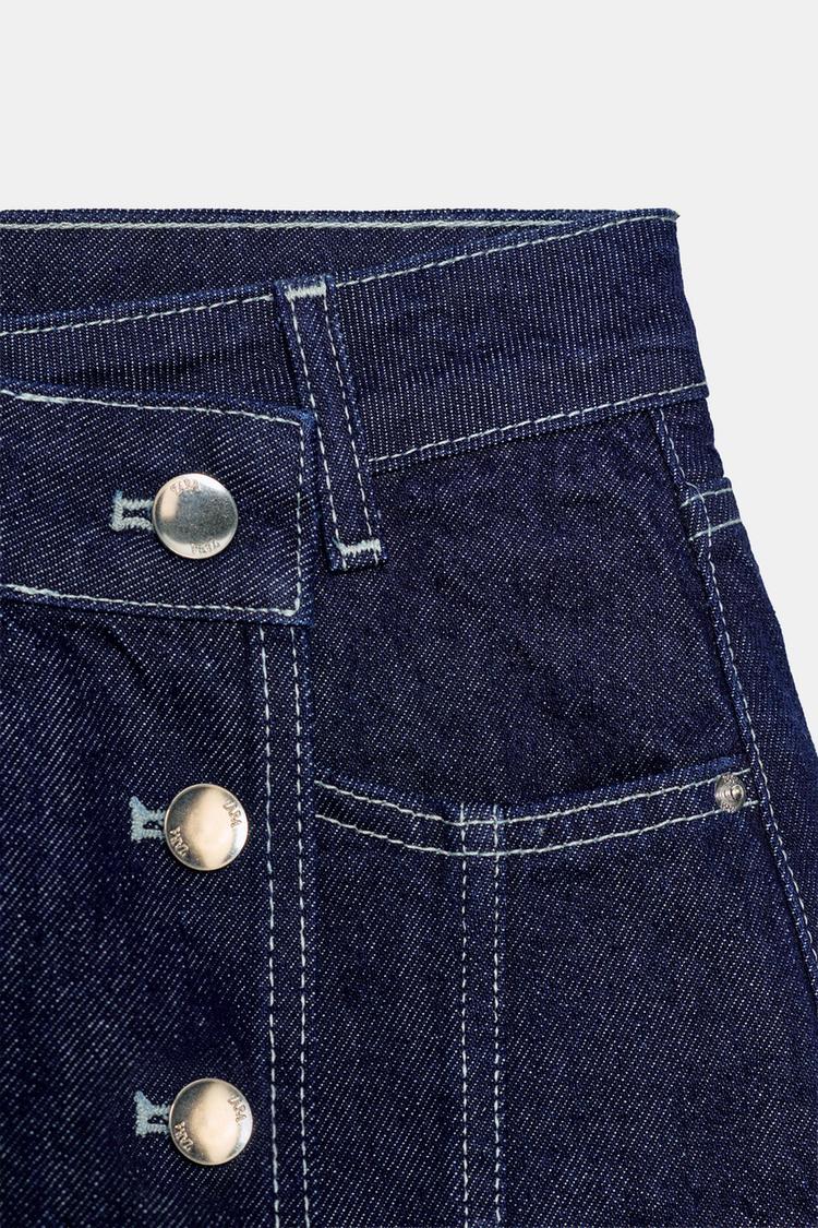 FALDA PANTALON CRUZADA DE MEZCLILLA Z1975 8