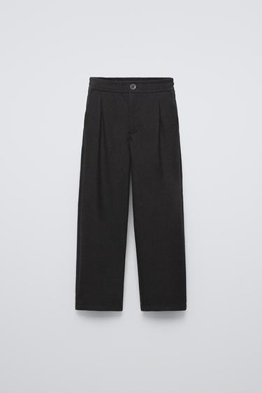 PANTALÓN PINZAS - Gris de Zara