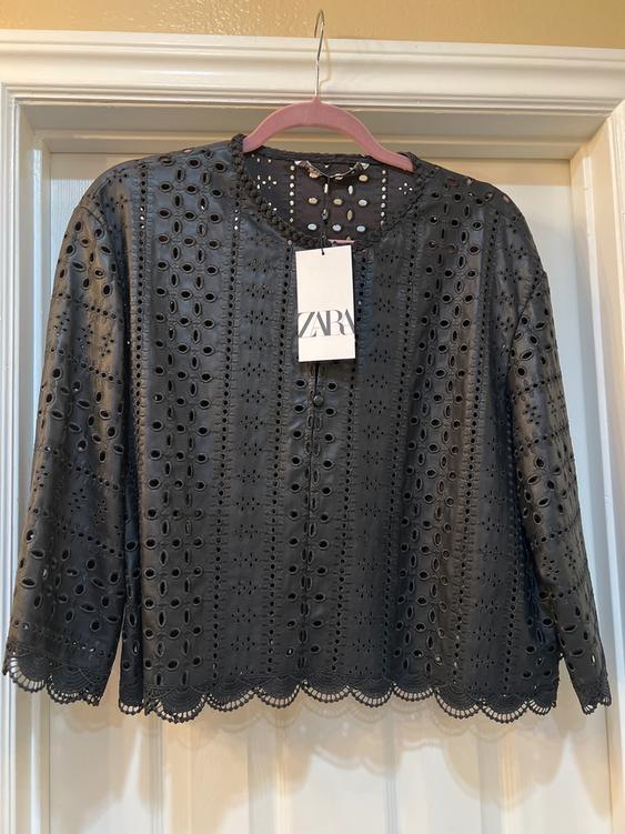 OPENWORK EMBROIDERED TOP